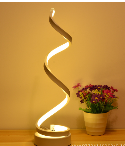 Spiral Table Lamp for Bedroom (One Piece)