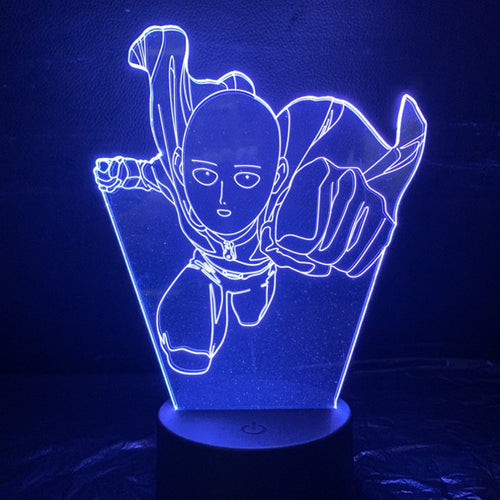 3D One Punch Man LED Night Light Decorative Lamp