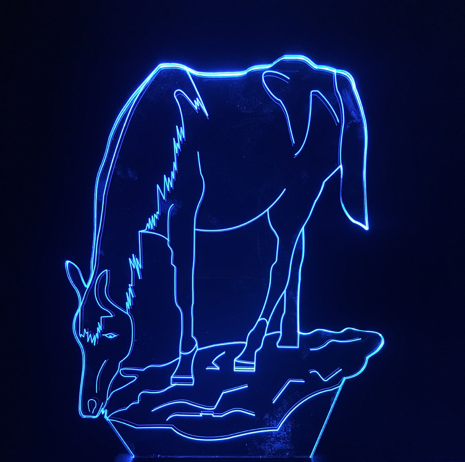 Colorful 3D Touch Horse Lamp - Animal Night Light