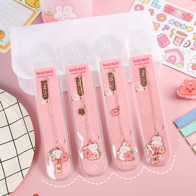 Cute Metal Bookmark Pendant Clip for Students