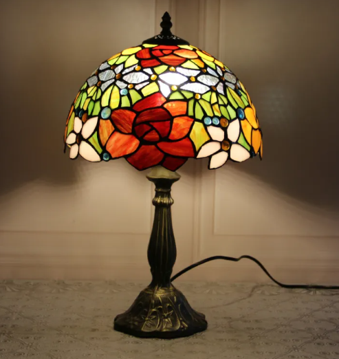 Stained Glass Bedside Table Lamp
