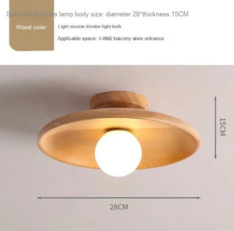 Round Wooden Ceiling Lamp