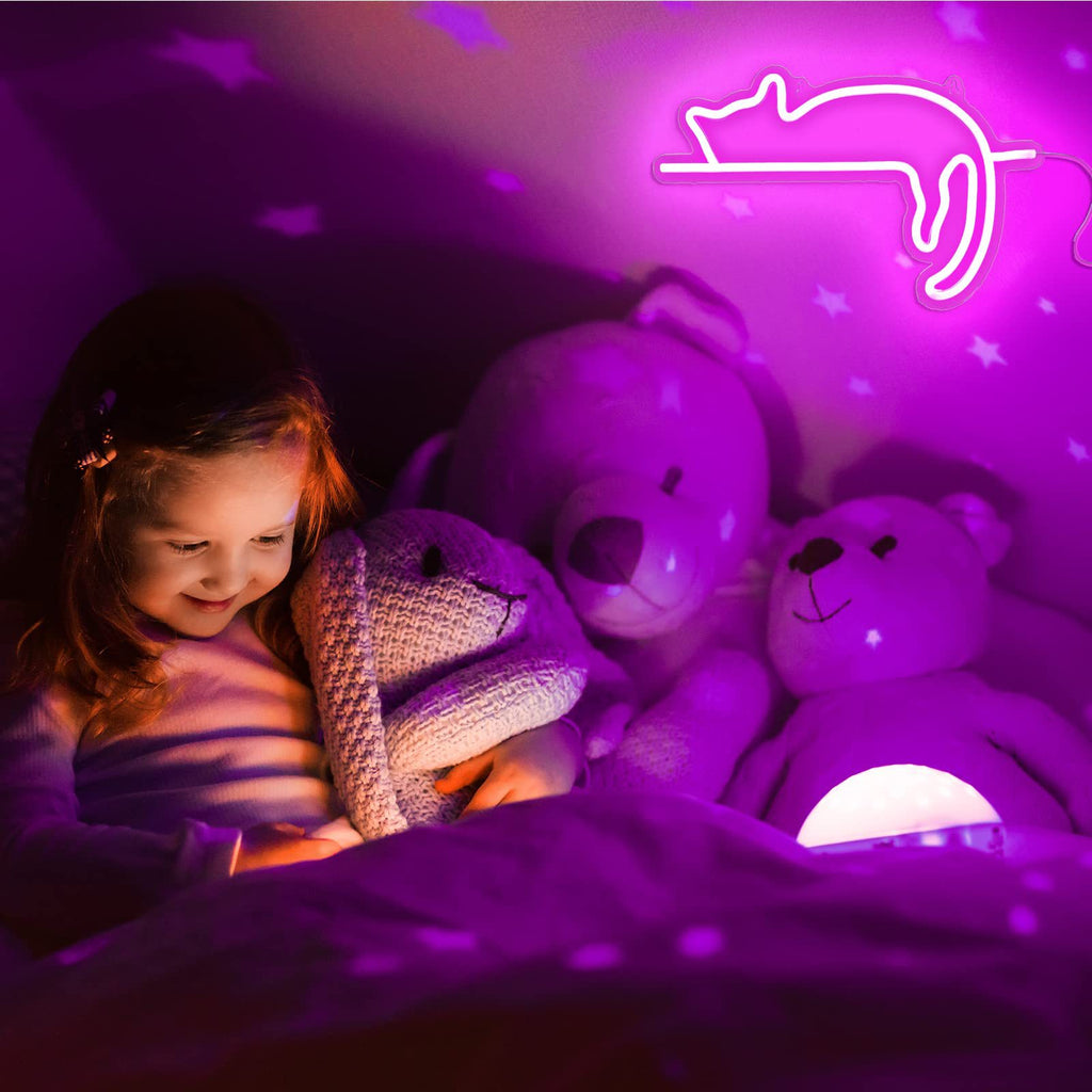 LED Neon Cat Wall Decor for Indoor/Outdoor Lighting