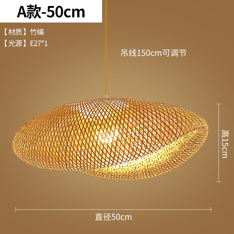 Bamboo Woven Pendant Light for Zen Dining Spaces