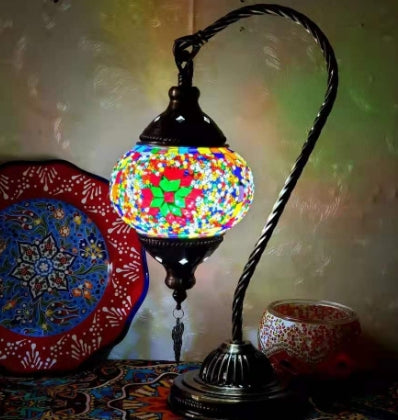 Creative Table Lamp with Vintage Glass Design