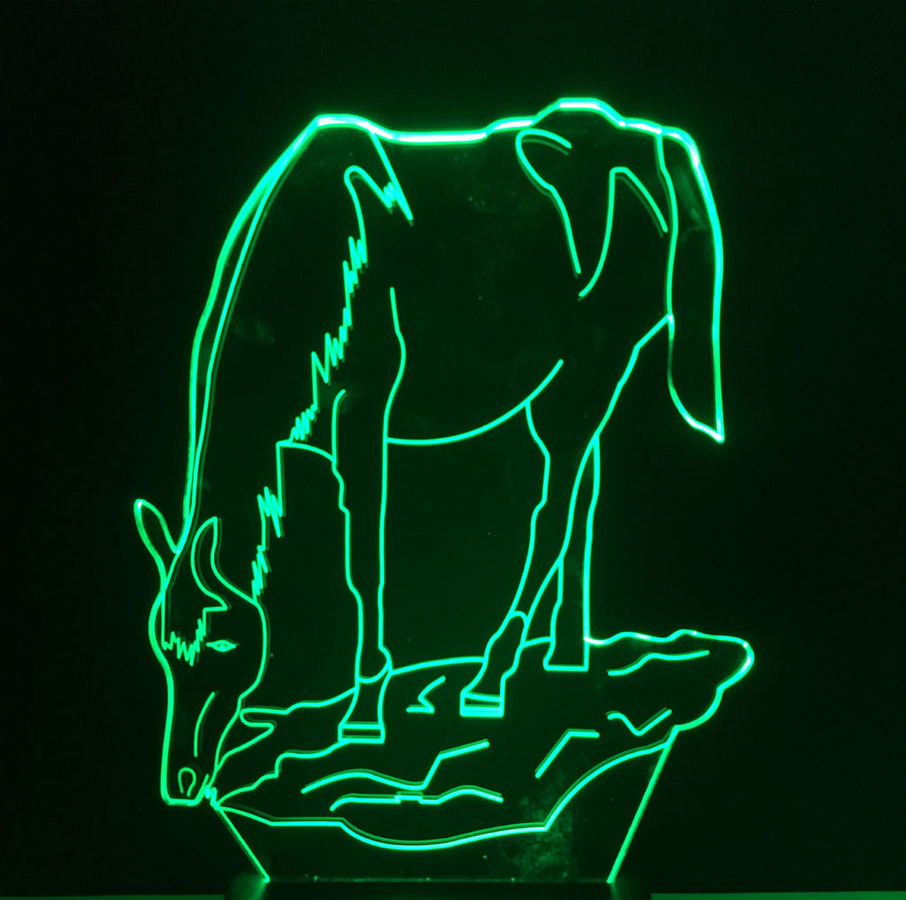 Colorful 3D Touch Horse Lamp - Animal Night Light