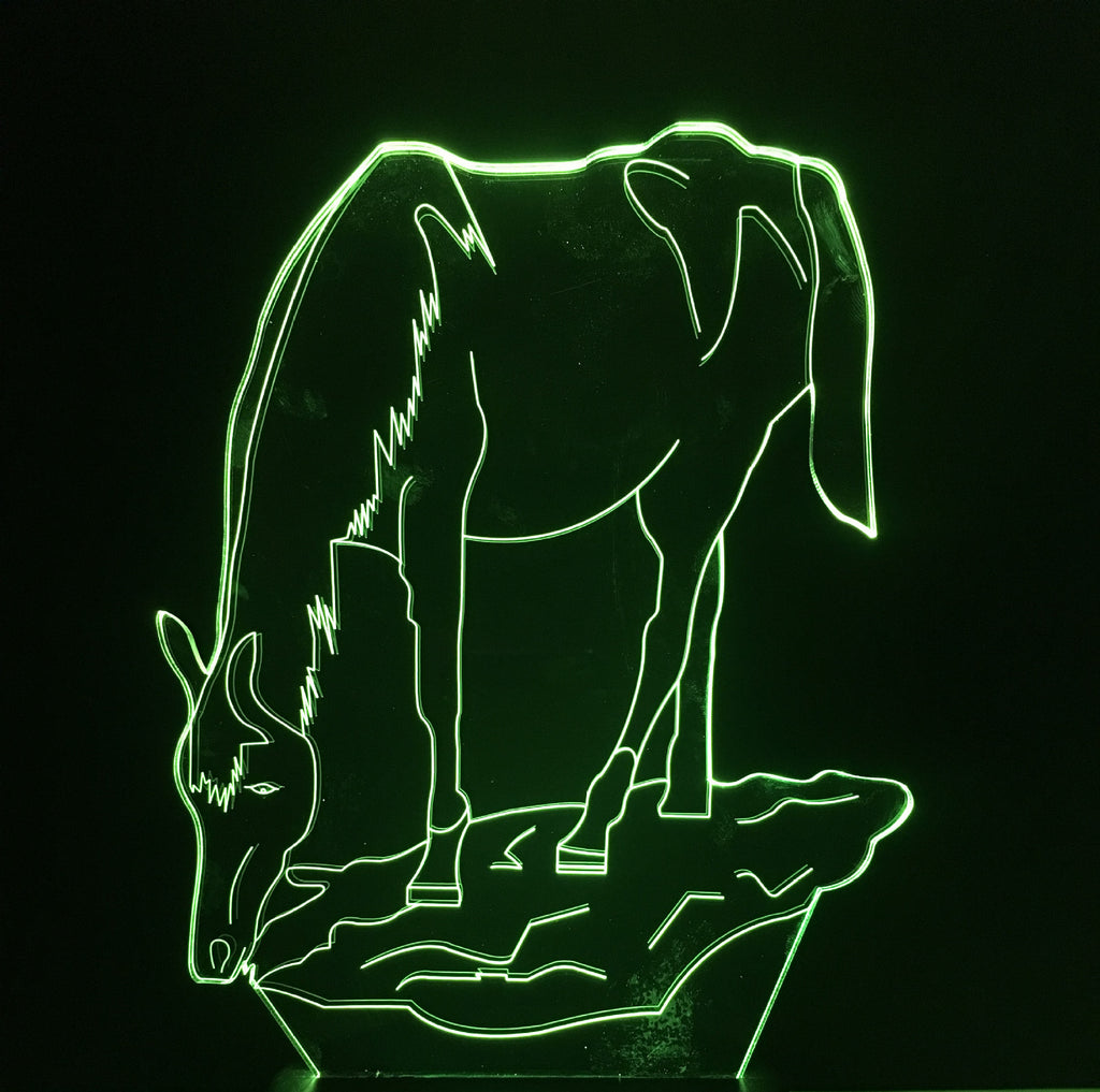 Colorful 3D Touch Horse Lamp - Animal Night Light