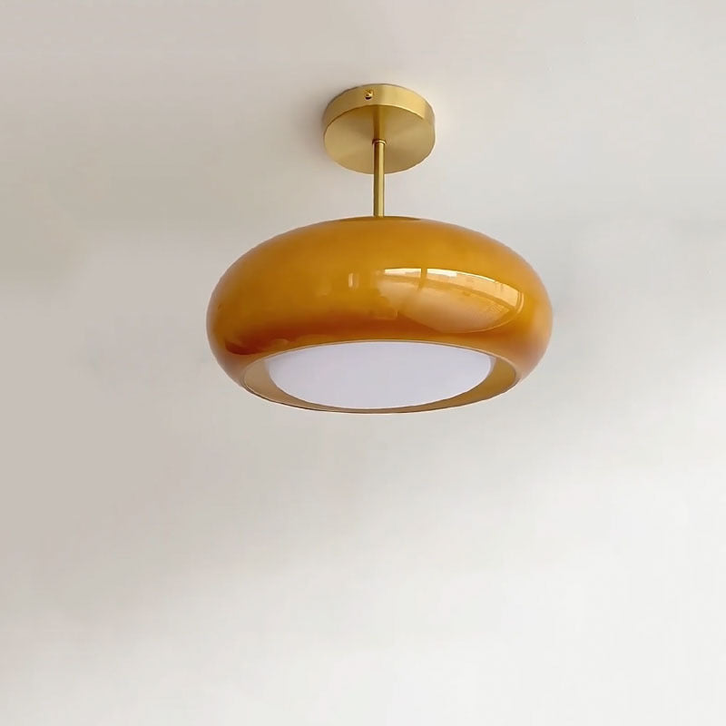 Nordic Brass Ceiling Light for Vintage Japanese Balcony