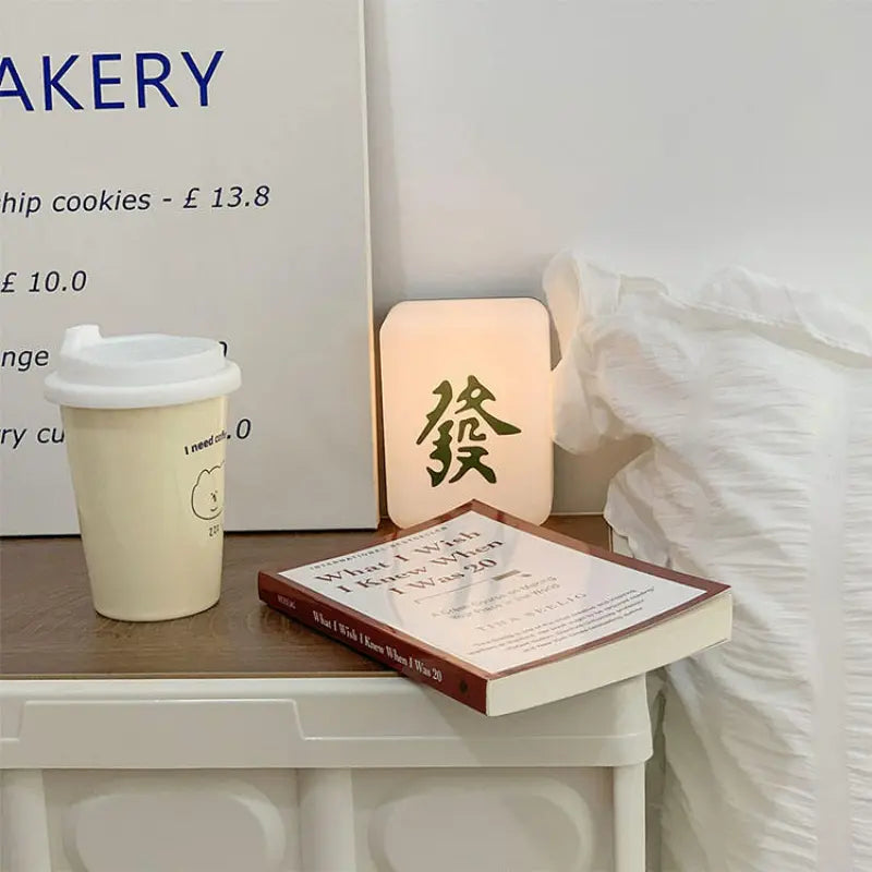Creative LED Mahjong Night Light for Bedroom Use