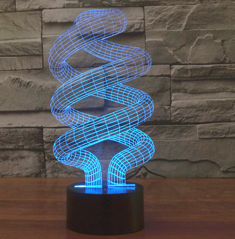 3D Spiral Energy-Saving Romantic Night Light